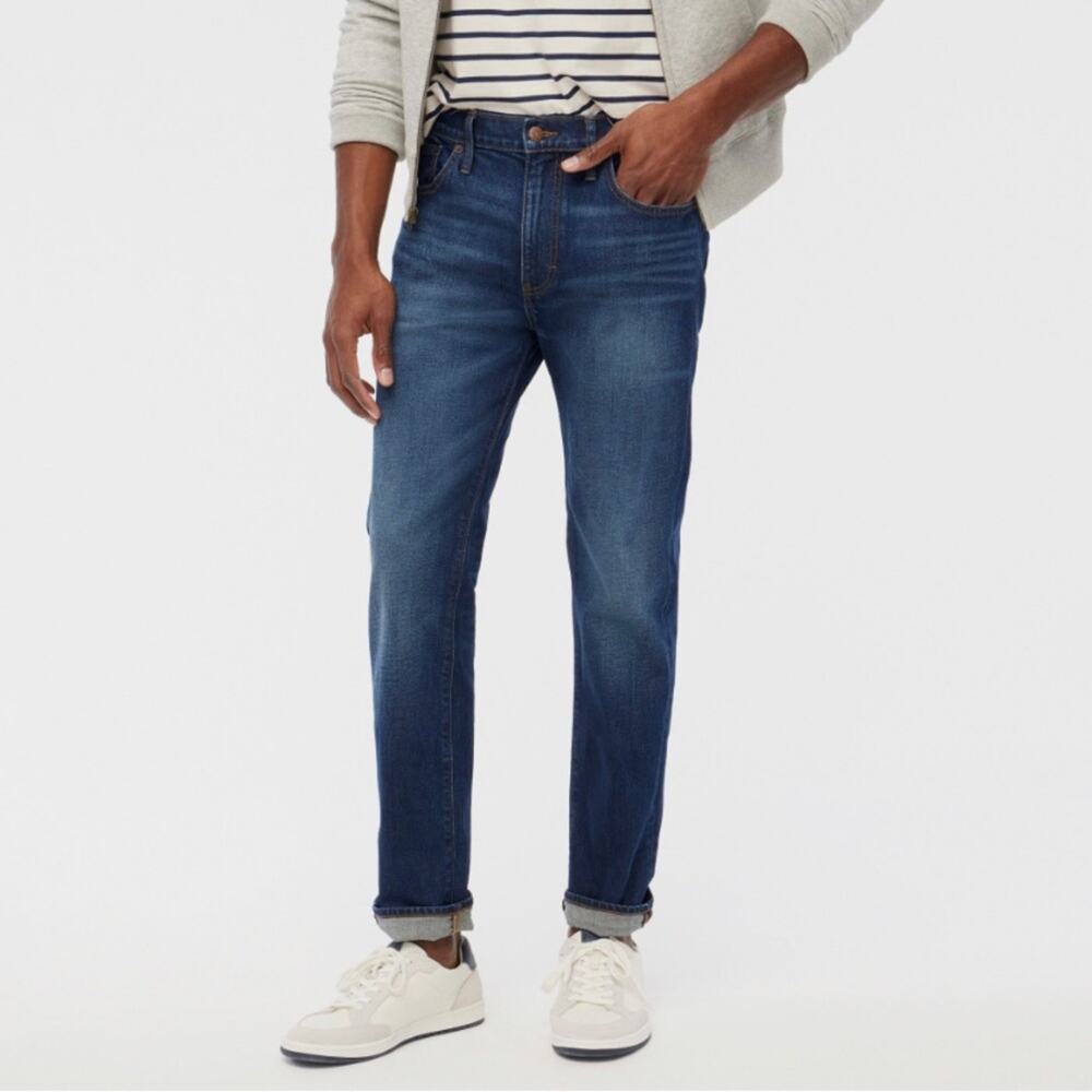 J Crew Factory Straight Fit Flex Classic Stretch Denim Blue Jeans mens 29 x 32